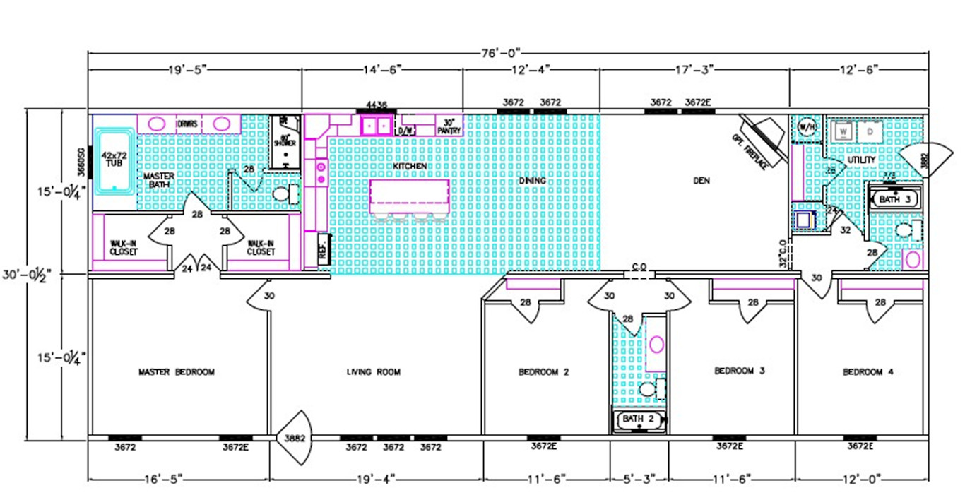 Covington Dimensioned Floorplan