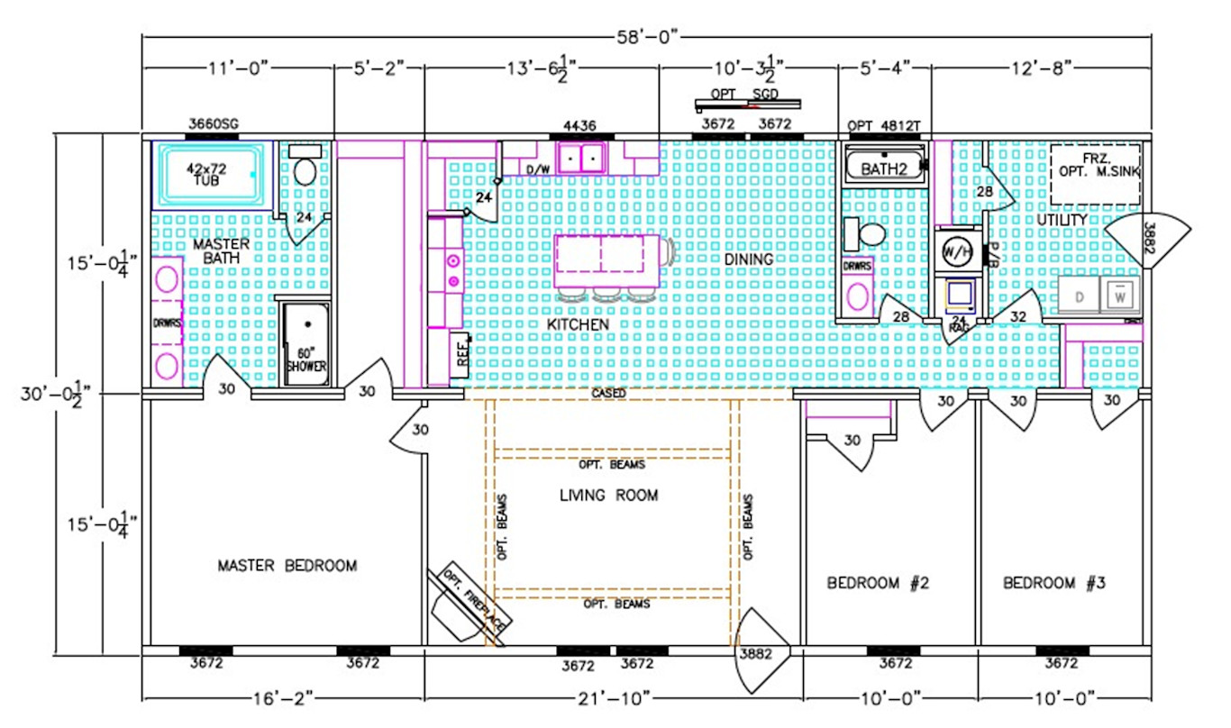The Ace Dimensioned Floorplan