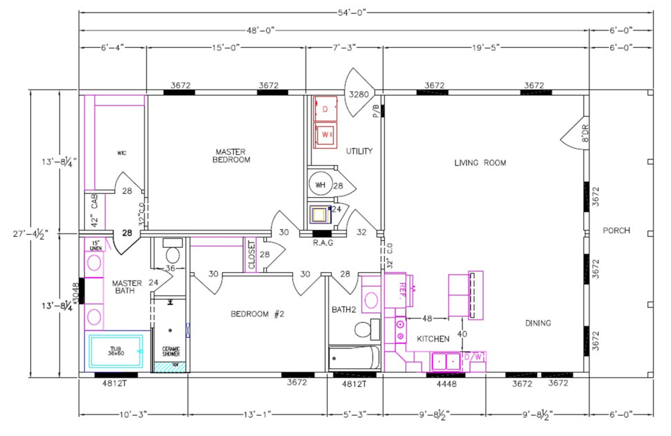 8020-58-2-30 Dimensioned Floorplan