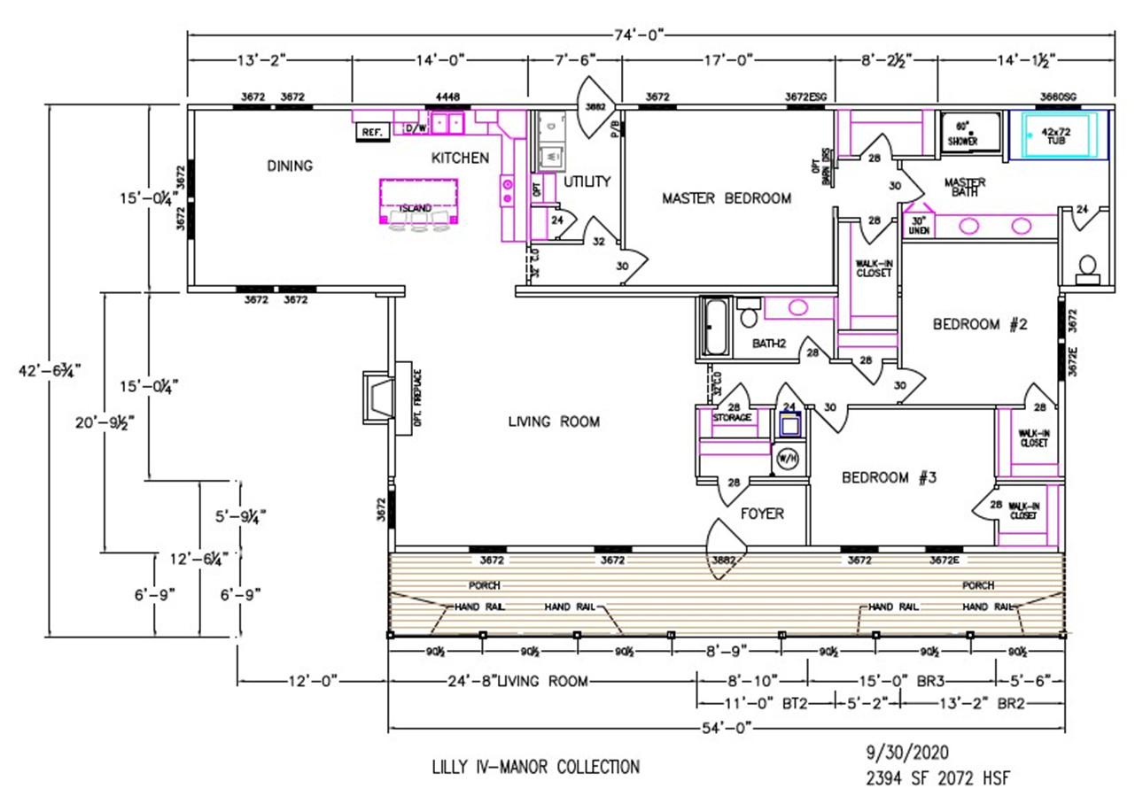 Lilly IV Dimensioned Floorplan